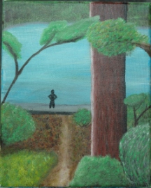 girl with tree